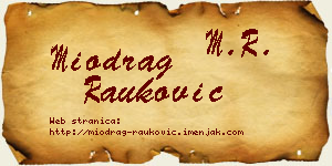 Miodrag Rauković vizit kartica